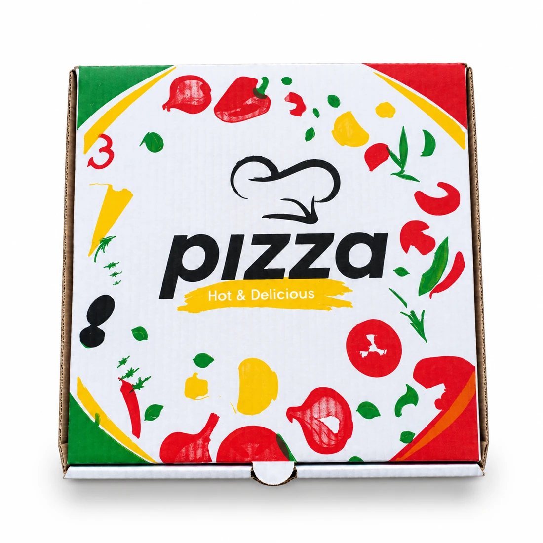 Classic Pizza Design box on a clean white studio background